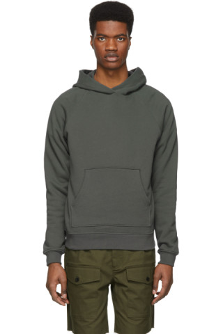 John Elliott: Grey Raglan Hoodie | SSENSE