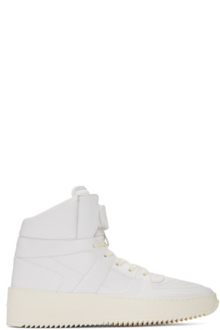 Fear of God: White Basketball High-Top Sneakers | SSENSE
