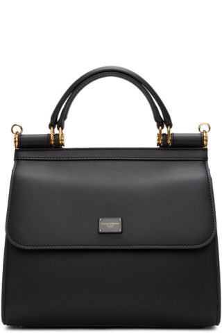 Dolce & Gabbana: Black Small Sicily 58 Bag | SSENSE