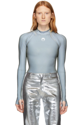 Marine Serre: Silver Reflective Bodysuit | SSENSE