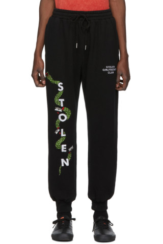 Stolen Girlfriends Club: Black Razor Snake Track Pants | SSENSE