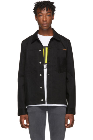 Nudie Jeans: Black Selvedge Denim Ronny Jacket | SSENSE