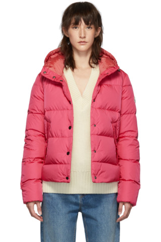 Moncler: Pink Down Lena Jacket | SSENSE