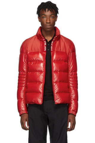 Moncler: Red Down Bruel Jacket | SSENSE