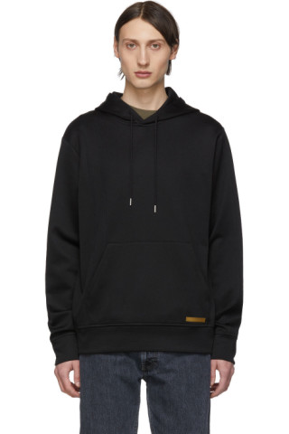 Helmut Lang: Black Sport Stripe Hoodie | SSENSE