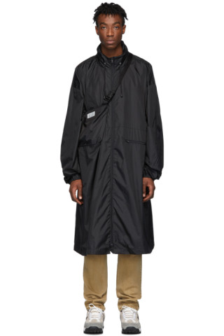 Maison Margiela: Black Nylon Coat | SSENSE