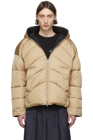 Beige Duvet Puffer Jacket by Random Identities on Sale