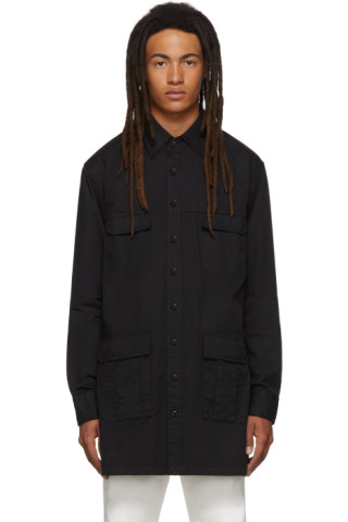 Random Identities: Black Saharienne Shirt Jacket | SSENSE