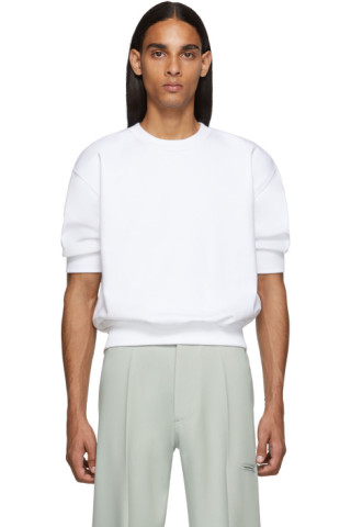 Random Identities: White Side Zipped Sweatshirt | SSENSE