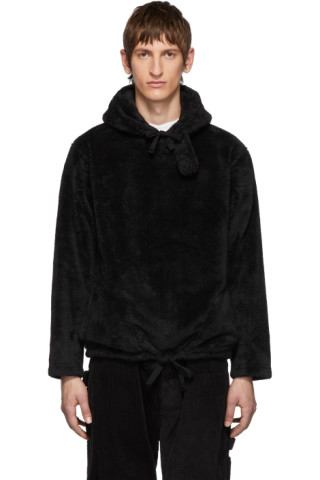 Engineered Garments: Black Shaggy Hoodie | SSENSE