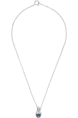 Alan Crocetti: Silver & Black Pearl In Heat Necklace | SSENSE