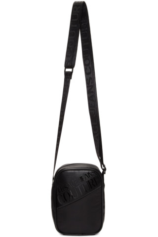 Versace Jeans Couture: Black Logo Camera Bag | SSENSE