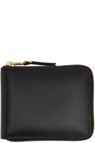 Comme des Garçons Wallets: Black Line Zip Around Wallet | SSENSE