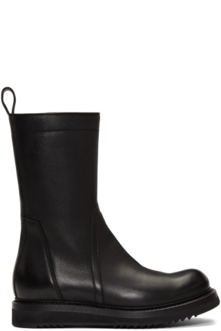 Rick Owens: Black Creeper Sole Boots | SSENSE