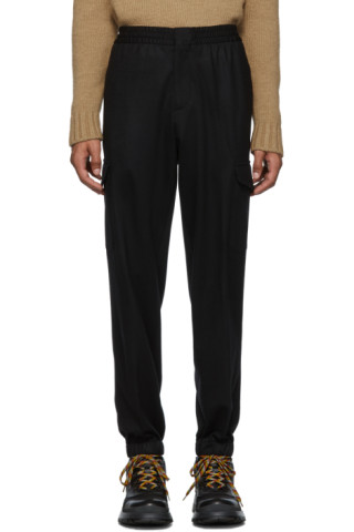 Ermenegildo Zegna: Black Wool Cargo Pants | SSENSE