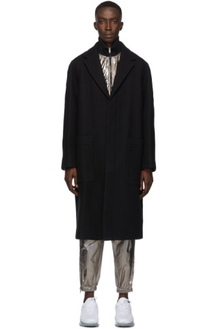 3.1 Phillip Lim: Black Raglan Over Coat | SSENSE