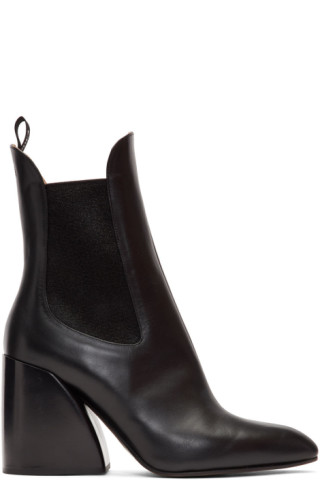 Chloé: Black Wave Chelsea Boots | SSENSE