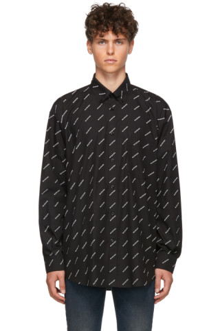 balenciaga logo all over shirt