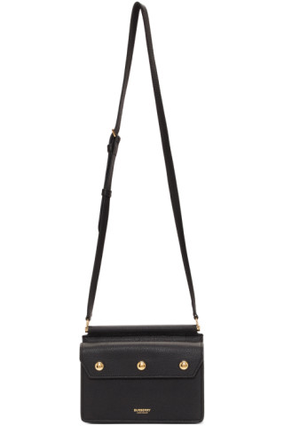 Burberry: Black Leather Baby Title Bag | SSENSE