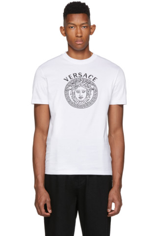 Versace: White Medusa Head T-Shirt | SSENSE