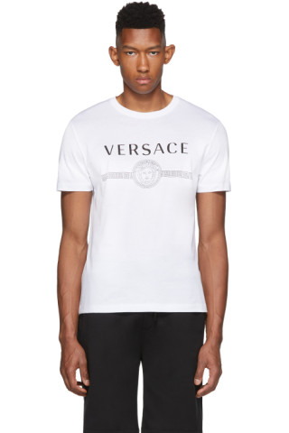 Versace: White Medusa Logo T-Shirt | SSENSE