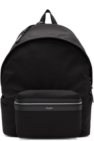 Saint Laurent: Black Canvas Giant City Backpack | SSENSE