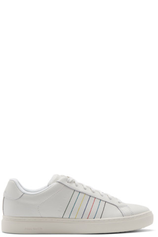 PS by Paul Smith: White Embroidered Rex Sneakers | SSENSE