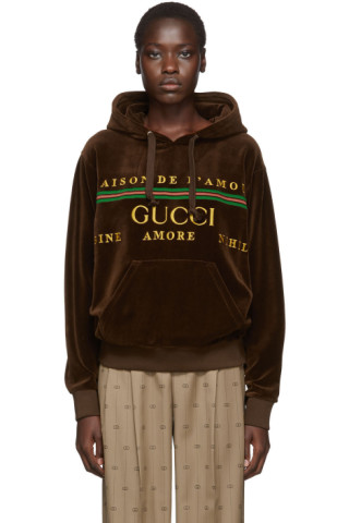 gucci hoodie brown