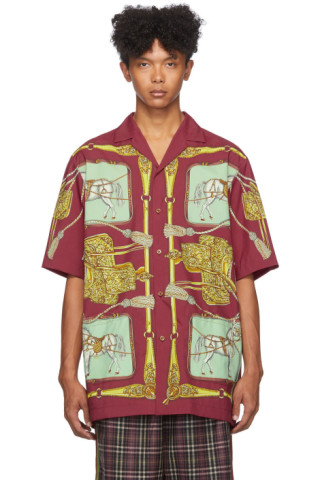 Gucci: Red Baroque Sellier Bowl Short Sleeve Shirt | SSENSE