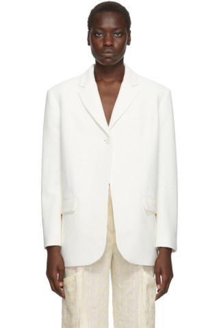 Jacquemus: White 'La Veste Moyo' Blazer | SSENSE