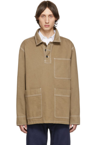 Jacquemus: Tan 'La Blouse Meunier' Jacket | SSENSE