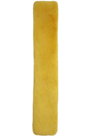 Yves Salomon: Yellow Rex Rabbit Fur Short Scarf | SSENSE