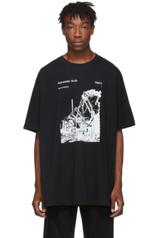 Off-White: Black & White Ruined Factory T-Shirt | SSENSE