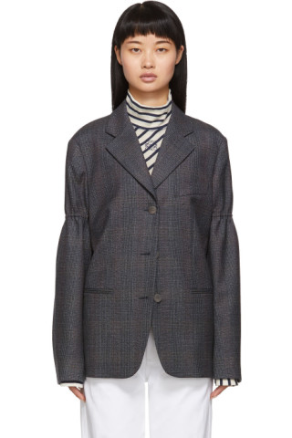 Loewe: Grey Prince of Wales Blazer | SSENSE