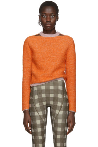 Eckhaus Latta: Orange Clavicle Sweater | SSENSE