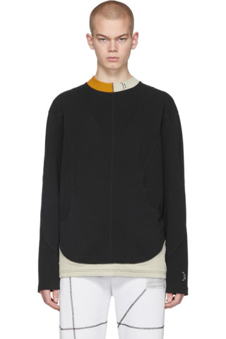 A-COLD-WALL*: Black Overlock Long Sleeve T-Shirt | SSENSE