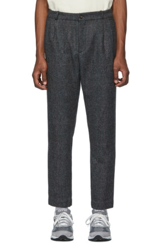 Aimé Leon Dore: Grey Wool Tweed Trousers | SSENSE