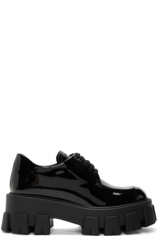 Prada: Black Monolith Atent Derbys | SSENSE