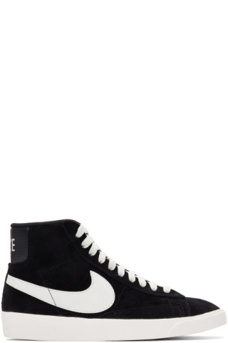 nike black suede blazers