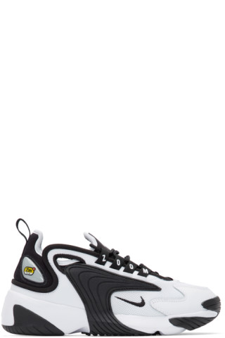 nike white and black zoom 2k trainers