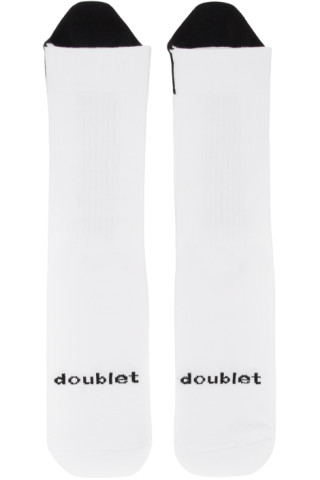 Doublet: White 'Pull-Up' Socks | SSENSE