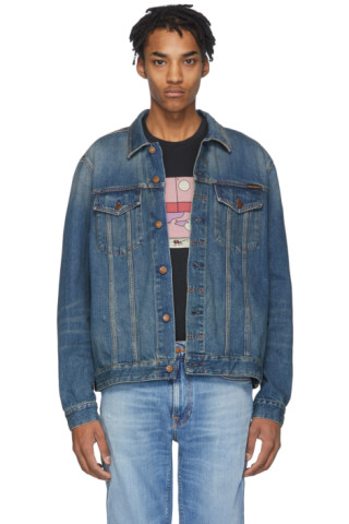 Nudie Jeans: Blue Denim Jerry Jacket | SSENSE