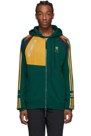 BED J.W. FORD: Green adidas Originals Edition Full Zip Hoodie | SSENSE