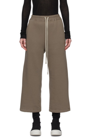 Rick Owens DRKSHDW: Tan Drawstring Lounge Pants | SSENSE