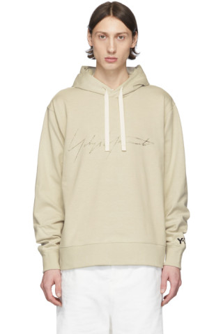 Y-3: Off-White Distressed Signature Hoodie | SSENSE Canada