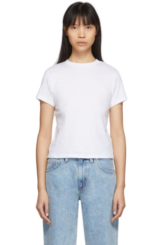 AGOLDE: White Baby T-Shirt | SSENSE