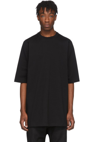 Rick Owens: Black Heavy Jersey T-Shirt | SSENSE