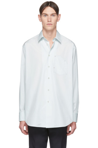 Jil Sander: Blue Pocket Shirt | SSENSE