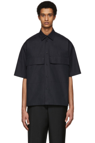 Jil Sander: Navy Ariel Shirt | SSENSE