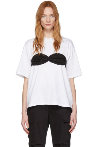 Pushbutton: SSENSE Exclusive White Bra T-Shirt | SSENSE